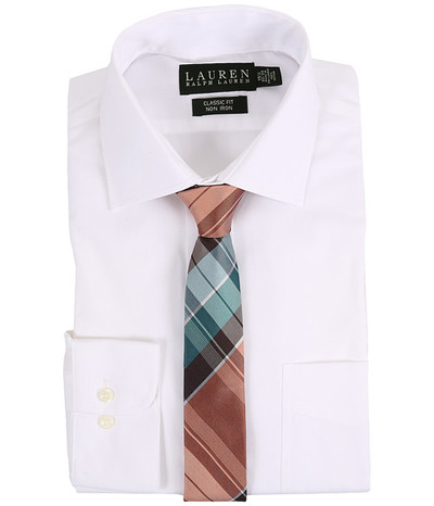 LAUREN Ralph Lauren Pinpoint Spread Collar Classic Button Down Shirt, 6pm, 