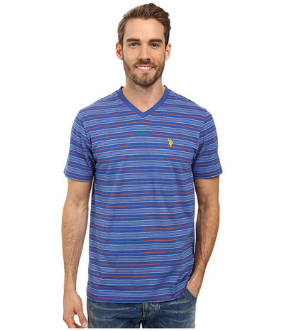U.S. POLO ASSN. Multi Stripe V-Neck T-Shirt, 6pm, 