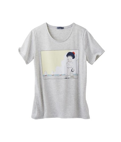 T-shirt donna in jersey leggero con stampa Marinette, Petit-Bateau, 