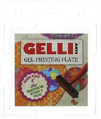 GEL PRINTING PLATE by Gelli Arts | Print gelly press, Craft amazing pictures to show off to your friends, 4X4 Inches Round, Amazon, 