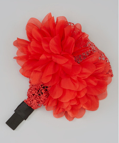 Red Crochet Lace Flower Headband, Zulily, 