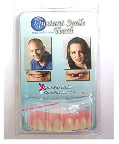 Brand New Fake Novelty Small Instant Smile Straight White Perfect Veneer Teeth, Amazon, 