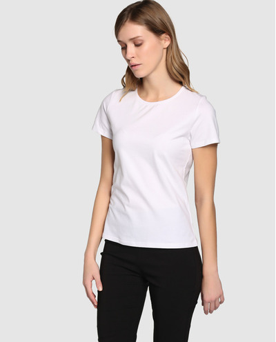 Camiseta básica de mujer Antea en color blanco, El-Corte-Ingles, 