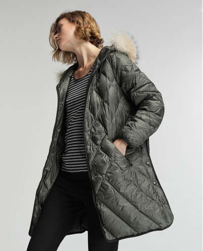 Abrigo largo de mujer Woman El Corte Inglés reversible, El-Corte-Ingles, 