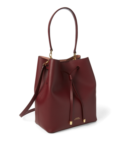 Leather Debby Drawstring Bag, RalphLauren, 