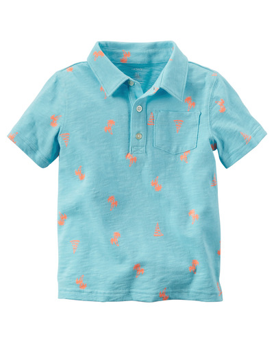Printed Jersey Polo, Carters, 