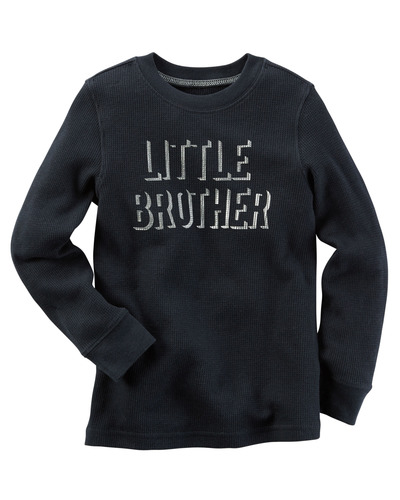 Toddler Boy Long-Sleeve Foil Print Little Brother Graphic Tee | Carters.com, Carters, 