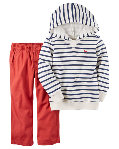 Toddler Boy 2-Piece French Terry Hoodie & Canvas Pant Set | Carters.com, Carters, 