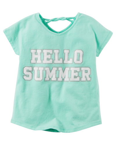 Kid Girl Hello Summer Glitter Tee | Carters.com, Carters, 
