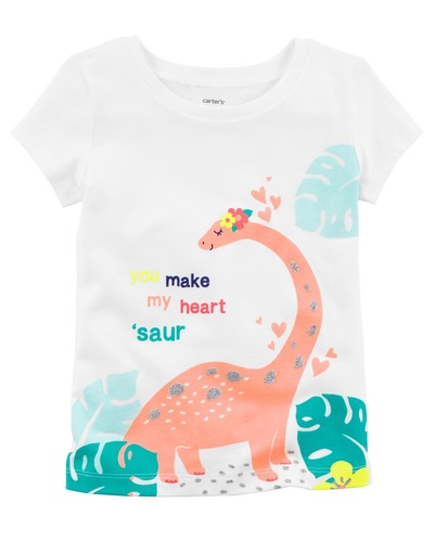 Toddler Girl Dinosaur Jersey Tee | Carters.com, Carters, 