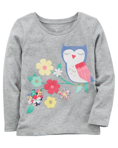 Toddler Girl Owl Jersey Tee | Carters.com, Carters, 