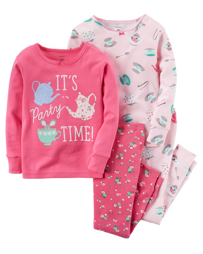 4-Piece Snug Fit Cotton PJs, Carters, 