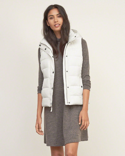 A&F HOODED PUFFER VEST, Abercrombie, 