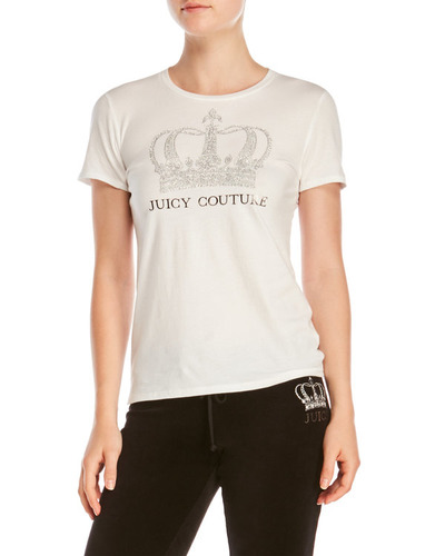 JUICY COUTURE Glitter Crown Graphic T-Shirt, c21stores, 