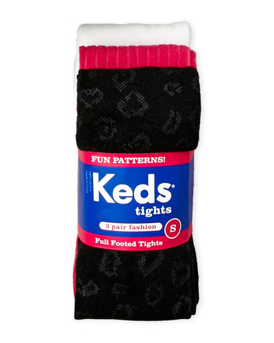 KEDS (Girls 4-6x) 3-Pack Leopard Texture Tights, c21stores, 