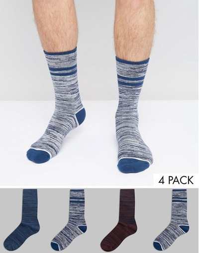 Pack de 4 pares de calcetines de Jack & Jones, AsosES, 