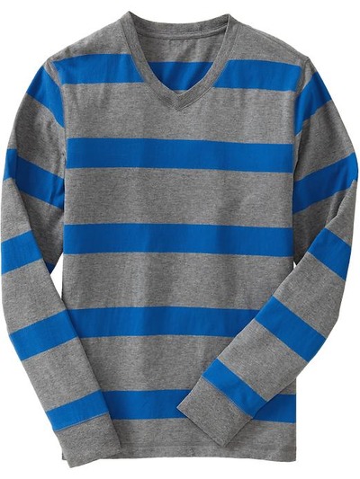 Men's Striped V-Neck Tees, OldNavy, 