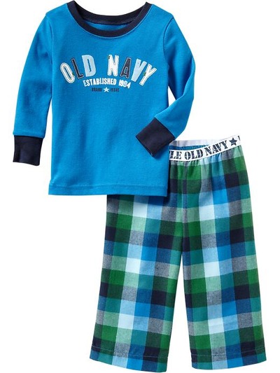 Graphic Flannel PJ Sets for Baby, OldNavy, 