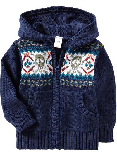 Patterned Zip-Front Hooded Sweaters for Baby, OldNavy, 