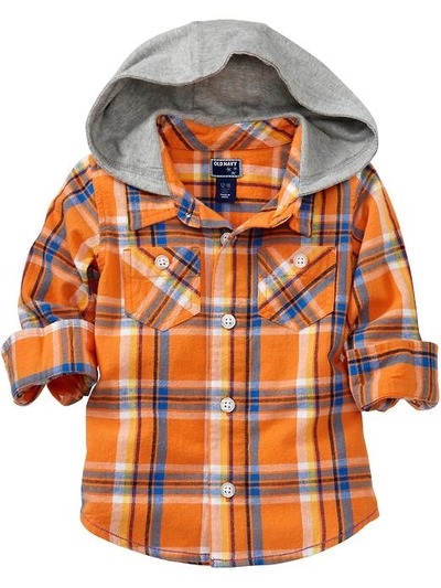 Hooded Flannel Shirts for Baby, OldNavy, 
