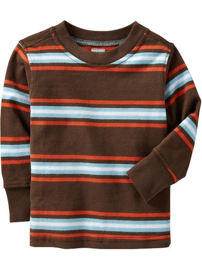 Striped Long-Sleeve Tees for Baby, OldNavy, 