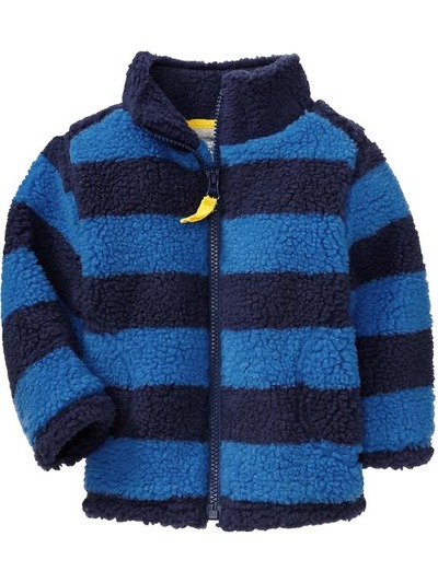 Rugby-Stripe Sherpa Jackets for Baby, OldNavy, 
