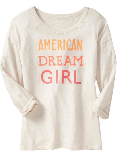 Women's Graphic Ruched-Sleeve Tees, OldNavy, 