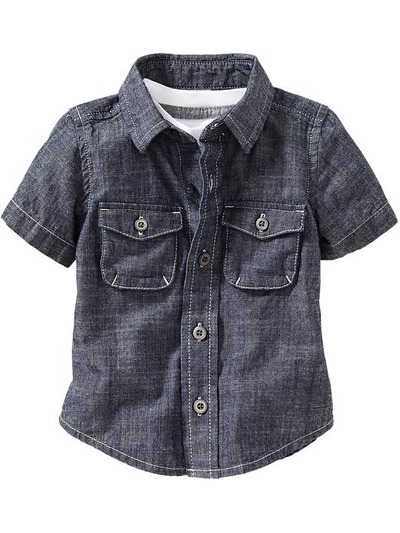 Chambray Double-Pocket Shirts for Baby, OldNavy, 