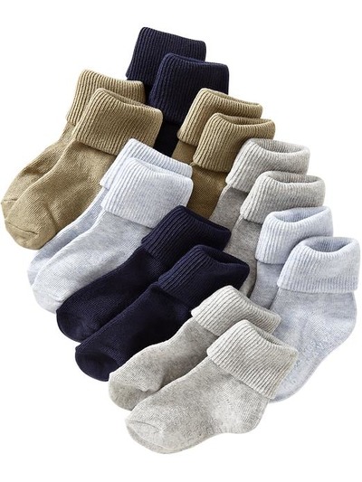 Triple-Roll Sock 8-Packs for Baby, OldNavy, 