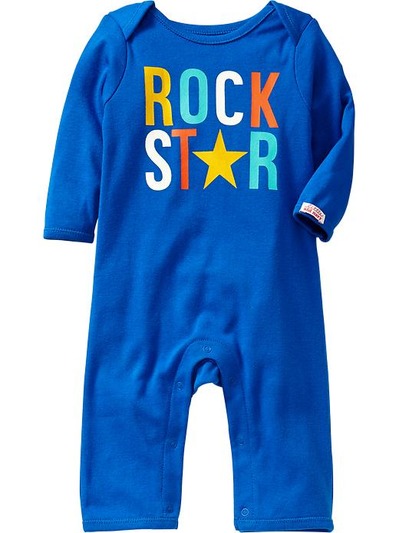 Star-Print Waffle One-Pieces for Baby, OldNavy, 