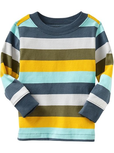 Long-Sleeve Striped Tees for Baby, OldNavy, 