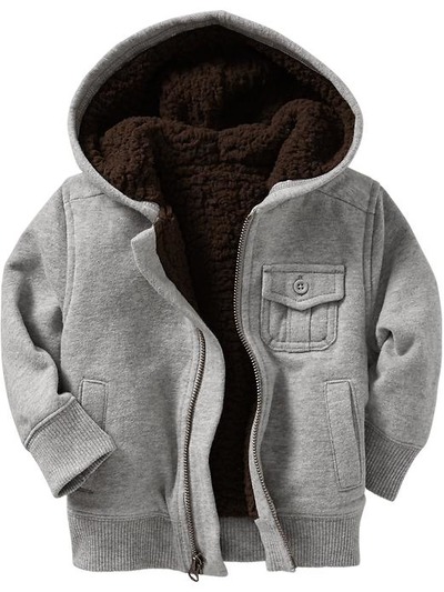 Sherpa-Lined Fleece Hoodies for Baby, OldNavy, 