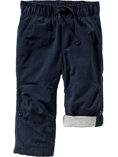 Jersey-Lined Poplin Pants for Baby, OldNavy, 