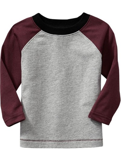 Long-Sleeved Color-Block Tees for Baby, OldNavy, 