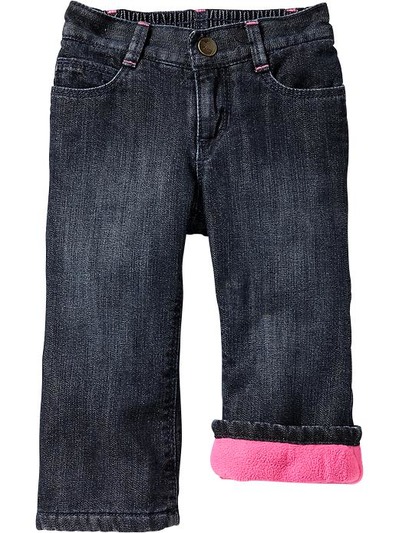 Fleece-Lined Jeans for Baby, OldNavy, 