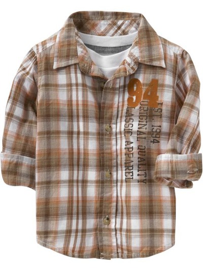 Graphic Plaid Shirts for Baby , OldNavy, 