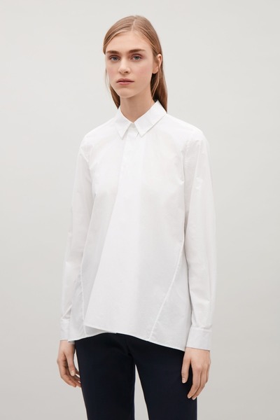SHIRT WITH FRONT DRAPE, Cosstores, 