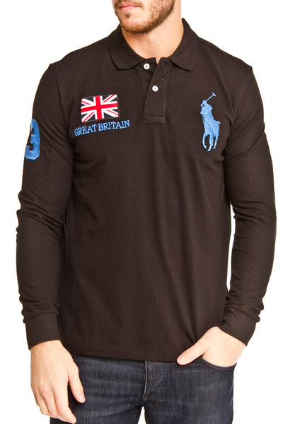 Great Britain Flag Polo in Black & Blue, BeyondTheRack, 