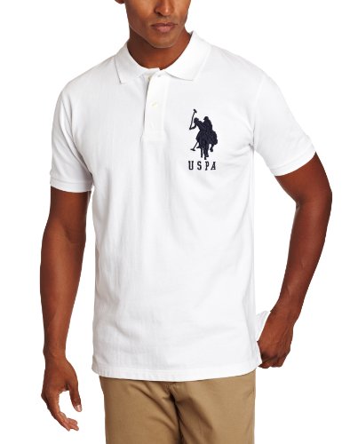 New U.S. Polo Assn. Solid White Mens Big Pony Polo Shirt, Amazon, США