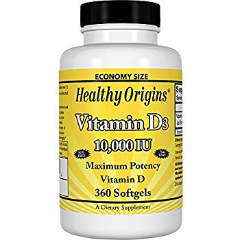 Healthy Origins Vitamin D3 10,000 IU (Non-GMO), 360 Softgels, Amazon, США
