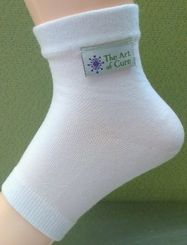 The Art of CureTM Foot Therapy & Theraputic Moisturizing Foot Socks: Moisturizing Vitamin & Oil Infused Gel Spa Heel sleeve Socks - One Size, Amazon, США