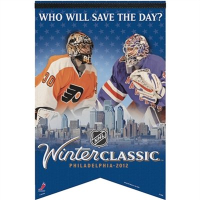 WinCraft 2012 NHL Winter Classic Dueling Goalies Premium-Quality Banner, NHL, США